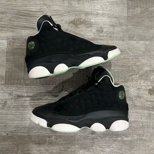 Big Kids Jordan 13 Retro “Black Mint Foam” Size 7Y Grade School Used Condition